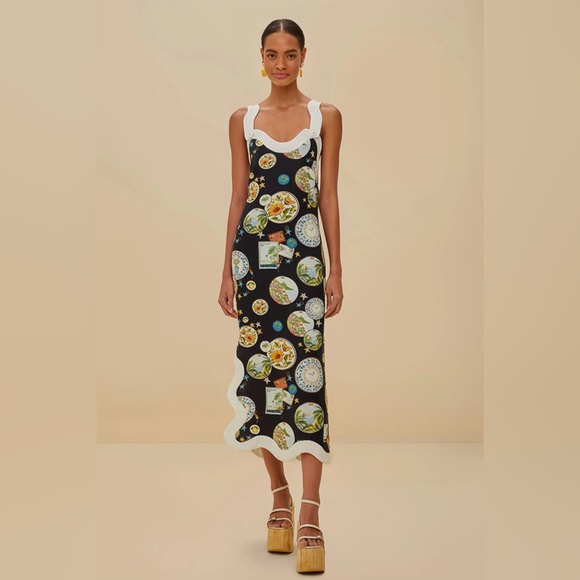 FARM RIO
SOUVENIR WAVE MIDI DRESS - Picture 1 of 8